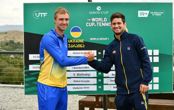 Кубок Девіса: Крутих приніс першу перемогу Україні у матчі з Колумбією Кубок Девіса: Крутих приніс першу перемогу Україні у матчі з Колумбією